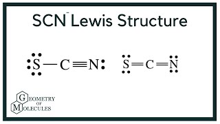 SCN Lewis Structure Thiocyanate Ion [upl. by Berner]