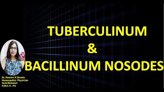 Difference between Tuberculinum and Bacillinum homeopathic medicine [upl. by Enived]