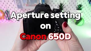 Aperture Guide for Canon EOS 650D Mastering Depth of Field [upl. by Noroj366]