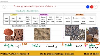 2 Phénomènes géologiques externes  Létude granulométrique du sable1  1BAC SC EX1BAC SM [upl. by Anawal]