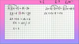 ROZWIĄZYWANIE RÓWNAŃ proste zadania 5 dla klasy siódmej [upl. by Ransell]