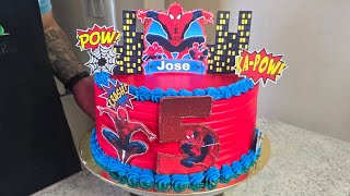 Como decorar una torta de Spiderman desde 0 [upl. by Annel]