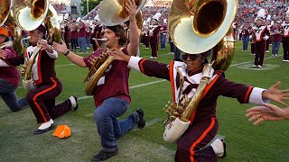 The Marching Virginians celebrate 50 years with special halftime show at Virginia Tech [upl. by Edas]