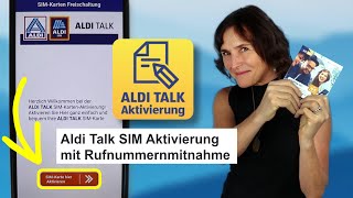 AldiTalk SimKarte  Rufnummernmitnahme über App AldiTalk Aktivierung registrieren  identifizieren [upl. by Erodoeht]