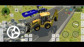 JCB se trolley ko bharne wala game Tractor trolley and JCB wala game in 2024 tractor jcb video [upl. by Sandye623]