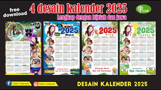 4 DESAIN KALENDER TAHUN 2025 LENGKAP DENGAN HIJRIAH DAN JAWA [upl. by Dowell]