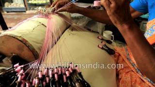 Bobbin Lace making in Sri Lanka [upl. by Eetsirk]