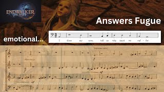 Fugue on quotAnswersquot from FFXIV Endwalker with sheets and cutscene [upl. by Yvel]