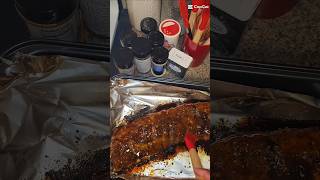 oven baked bbq ribs 😋 for my subscribers shorts fy fypシ゚viral fypage fyp fypviral fypp [upl. by Enilec]