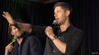 Jensen Ackles Kicks Hotel Door Down In Real Life  Montreal Con [upl. by Aerdnuahs]