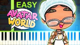 School Cafeteria Theme Song  AVATAR WORLD  EASY Piano Tutorial [upl. by Ecitnerp]