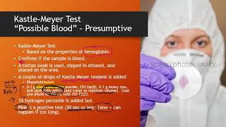 CTC 210 Forensic Chemistry Blood Identification Part 2 Kastle Meyer Test [upl. by Eixirt8]