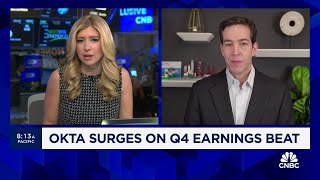 Okta CEO Todd McKinnon breaks down earnings beat as stock surges 20 [upl. by Boote180]