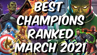 Best Champions Ranked March 2021  Seatins Tier List  Marvel Contest of Champions [upl. by Leugimesoj]