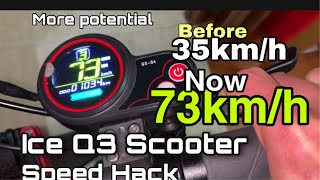 Before 35kmh Now 73kmh How to configure display electric scooter speed hack [upl. by Airtemed]