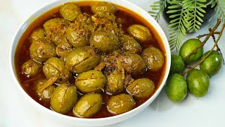 সহজভাবে আস্ত জলপাই এর টক ঝাল মিষ্টি আচার রেসিপি  Olive Pickle  Jolpai Achar [upl. by Aliab]