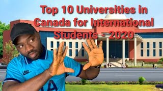 Top 10 Universities in Canada for International Students  2020 [upl. by Heriberto]