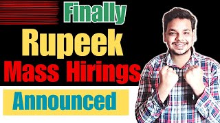 Finally Rupeek Biggest Hiring Announcements  Rupeek Elevate  Technocrat Hiring Drive  OFF Campus [upl. by Whale]