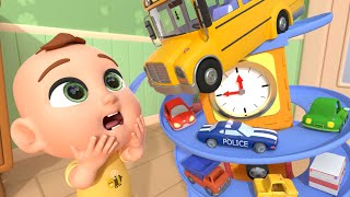 🚌🚑🚒🚗🚕🚓Hickory Dickory Dock  Vehicles Version  Newborn Baby Songs amp Nursery Rhymes [upl. by Saito]