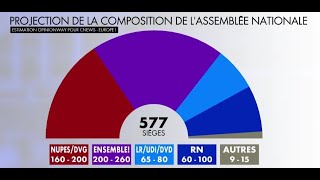 Législatives  le parti présidentiel perd la majorité absolue poussée historique du RN [upl. by Massimo]