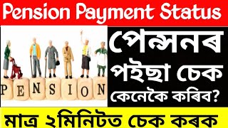 Pension Payment status check 2022Pension payment Basic detailsAssam Pension Payment Status Check [upl. by Naanac884]