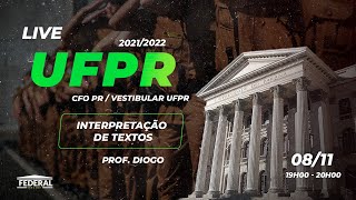 LIVE UFPR — Interpretação de Textos  Prof Diogo [upl. by Alfi]