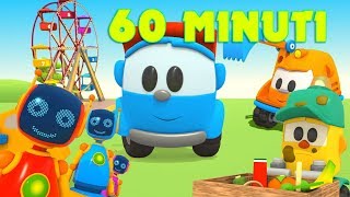 60 minuti con Leo trattori macchinine e camion grandi  Unora di cartoni per bambini  1 H [upl. by Caron]