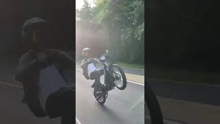 Clip ausm Sommer 2024 bikelife mofamofawheelie Video ist auf abgesperrter Straße entstanden [upl. by Ardnassela]