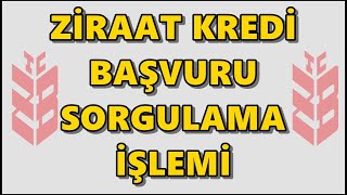 Ziraat Kredi Başvuru Sorgulaması Nasıl Yapılır Ziraat Bankası Temel İhtiyaç Kredisi Sorgulama [upl. by Nemrak619]