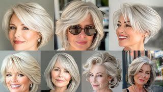 55 Best Short Hairstyles for Women over 60 with Thin Hair that will Beat your Age [upl. by Atteuqehs]