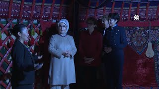 First Lady Erdogan visits National History Museum of the Kyrgyz Republic [upl. by Rae155]