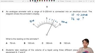 MJ21 P12 Q4 Analog Ammeter Scale Reading  MayJune 2021  CAIE A level 9702 Physics [upl. by Jaclyn]