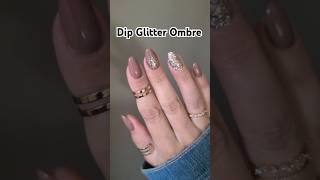 🤎 Dip Powder Glitter Ombre ✨️ dippowder dipnals chocolatenails brownnails [upl. by Ardekahs89]