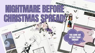 Plan With Me Nightmare Before Christmas  Classic Happy Planner Spread [upl. by Mou693]