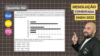 Questão da Média Moda e Mediana  ENEM 2023  Caderno Cinza  Q162 [upl. by Lede]