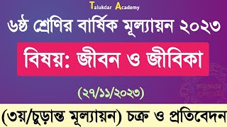 Class 6 Jibon Jibika Annual Answer  ৬ষ্ঠ শ্রেণির জীবন ও জীবিকা বার্ষিক চূড়ান্ত মূল্যায়ন উত্তর ২০২৩ [upl. by Llerryt]