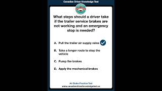 Air Brake Practice Test  Audio  Canadian Driver Knowledge Test canadiandrivingtest drivingtest [upl. by Naples]