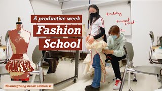 A week of fashion school amp life  NYC fashion student Parsons art school vlog [upl. by Llennyl]