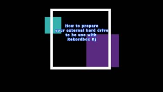 How to format a external hard drive to be use with Rekordbox Dj [upl. by Gamin]