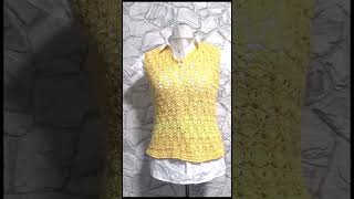 Shirt häkeln Bluse Oberteil quotAmaiaquot Top Blusa uncinetto Crochet mesh top crochet diy handmade [upl. by Anyahc916]