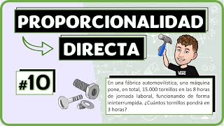 Ejercicio 10 Proporcionalidad DIRECTA ✅ [upl. by Akinoj]