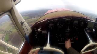 Cessna 140 TakeOff and Landing  A GoPro Video From the Cockpit [upl. by Sabella]