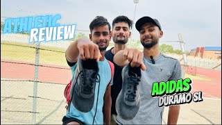 ADIDAS DURAMO SL   FULL ATHLETIC REVIEW WITH DRAG AND START IN GROUND [upl. by Matelda]