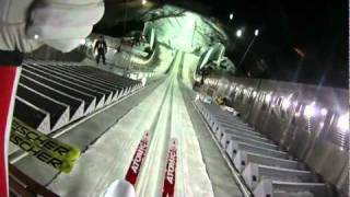 Tom Hilde OsloHolmenkollen New Hill Jump Helmet camera [upl. by Kind594]