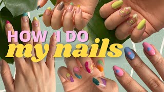 How to make DIY WATERPROOF PAPER NAILS  Fake Nails From Paper Waterproof [upl. by Annodas463]