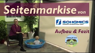 Songmics Seitenmarkise auspacken aufbauen und testen [upl. by Layman]