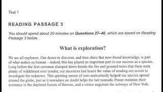 What is Exploration  IELTS 15 Reading Answers with Explanation [upl. by Nickie]