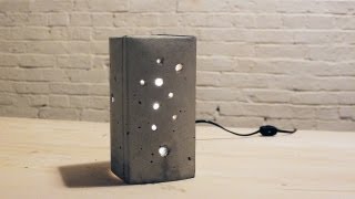 HomeMade Modern Episode 6  DIY Concrete Lamp [upl. by Sidwell]