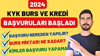 SON DAKİKA  2024 KYK BURS VE KREDİ BAŞVURULARI BAŞLADI  KYK BURS BAŞVURUSU NASIL YAPILIR [upl. by Sloan804]