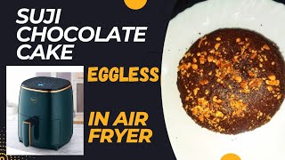 HOW TO BAKE CAKE IN AIR FRYER SUJI CHOCOLATE CAKE  EASY AIR FRYED CAKE  VINUS VLOGS AND KITCHEN [upl. by Aser116]